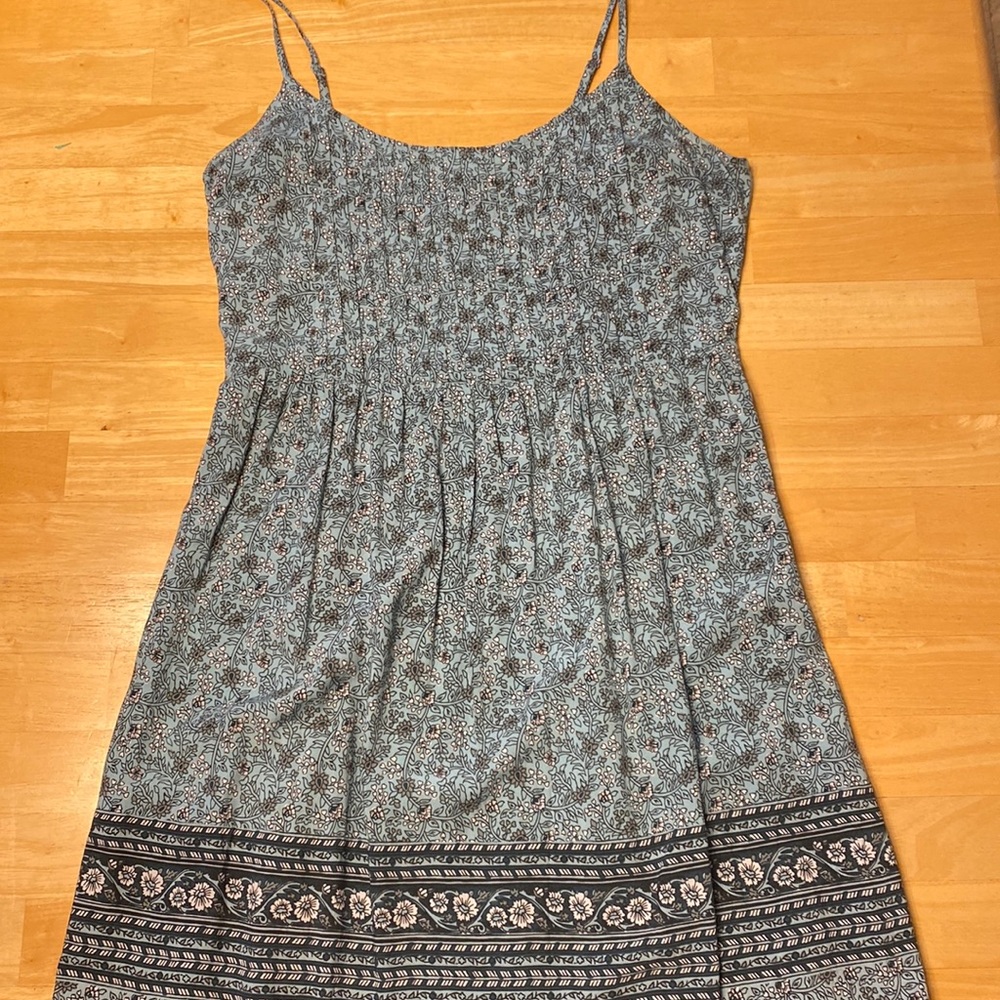 Blue floral patterned dress